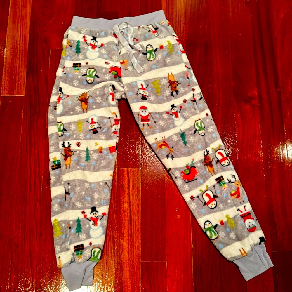 Holiday fuzzy bottom jammies